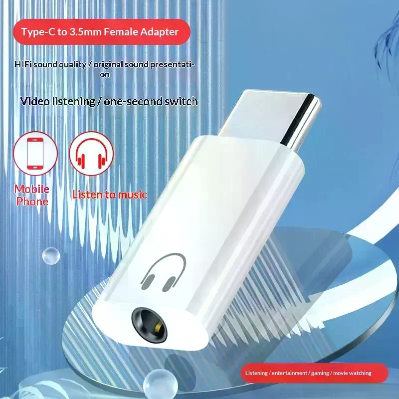 1/3/5Pcs Type-C Headphone Connector USB C To 3.5mm Earphone Adapter Audio Converter Jack For Phone 15