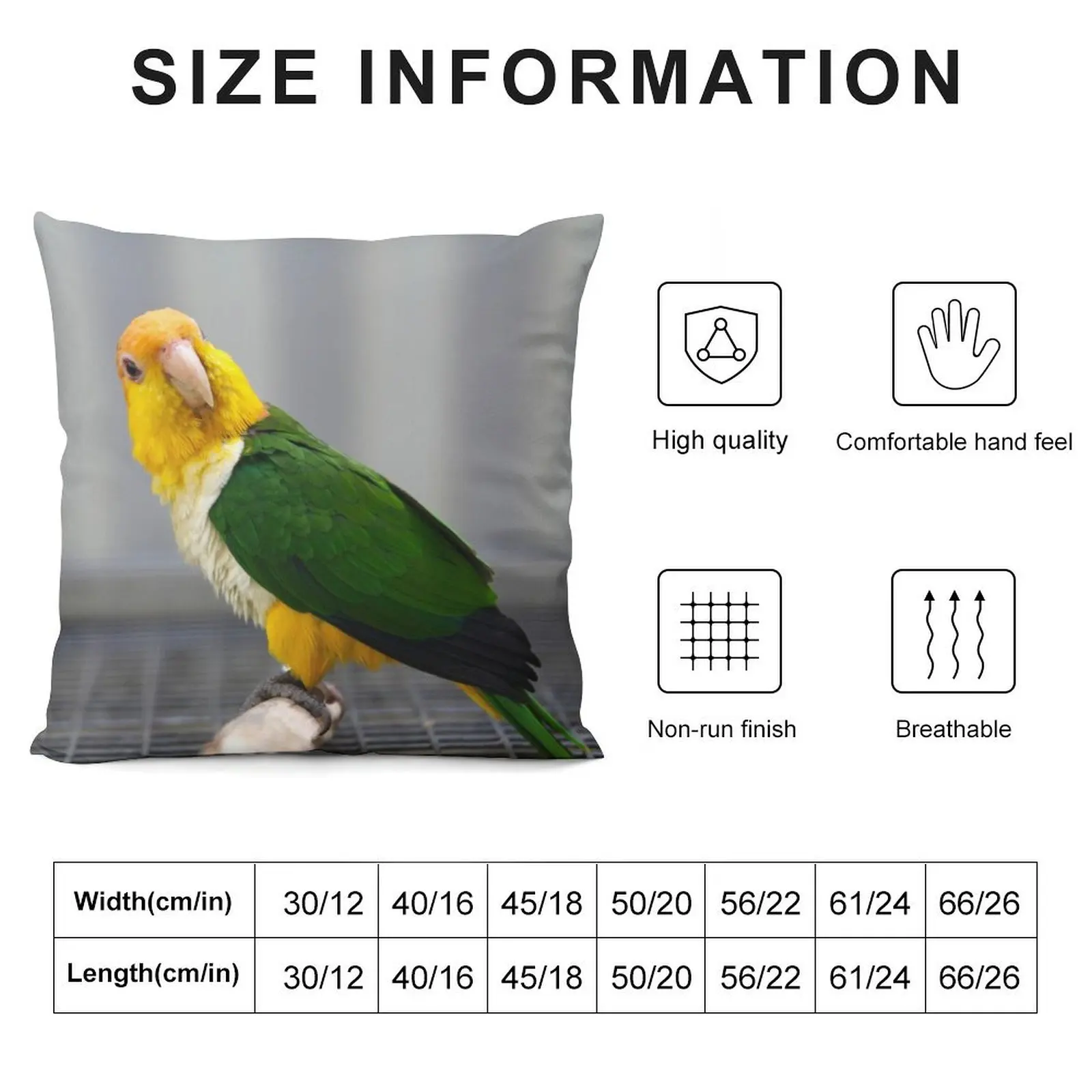 White-bellied Caique Throw Pillow Pillowcase Cushion Cushion Cover Luxury Decorative Cushions For Living Room pillow