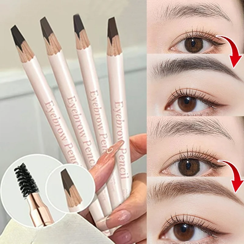 Waterproof Eyebrow Pencil Non-smudge Brow Tattoo Tint Enhancers Long Lasting Natural Outline Wild Eyebrow Shape Makeup Cosmetics