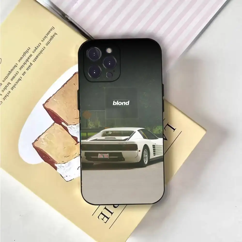 Coque de téléphone Album blond Frank Ocean, étui en Silicone noir pour IPhone 16 15 14 13 Pro Max 11 12 Mini Xs XR Se
