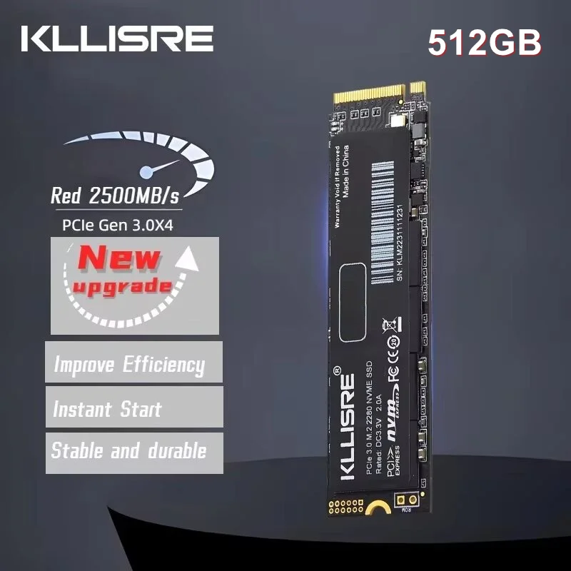 Kllisre SSD M2 512GB NVME M.2 2280 PCIe 3.0 Solid State Disk Hard Drive work on Laptop and Desktop