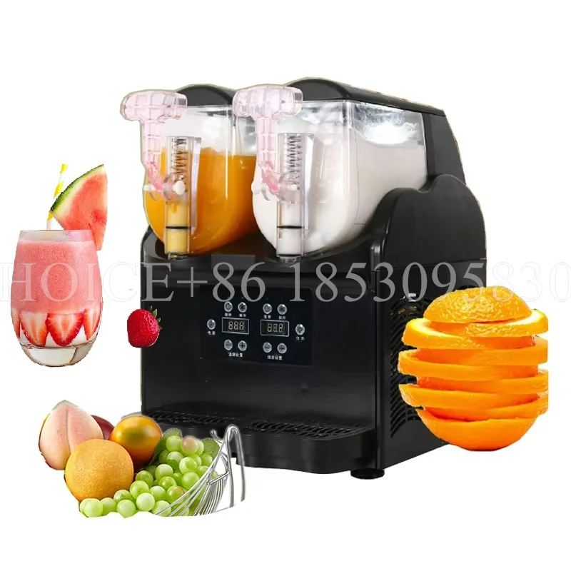 Double Tank 3L Commercial Home Slush Maker Cold Drink Slushie Machine Frozen Ice Slushy Snow Slusher Melting Granita Chiller