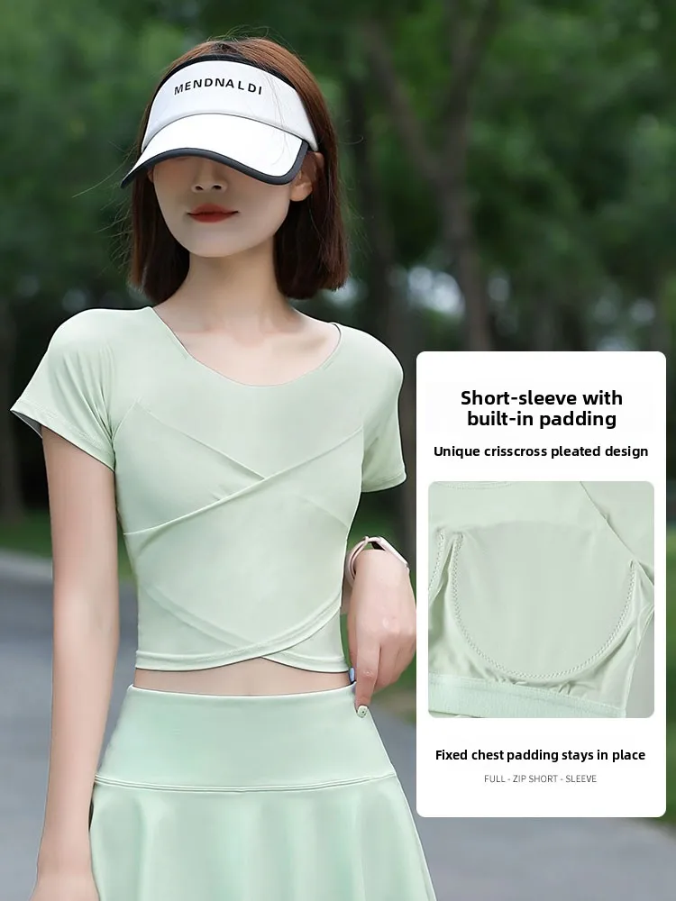 Conjunto deportivo Fitn para mujer, falda de Yoga y tenis Qui Dry, falda ort, sensación avanzada, bádminton orm, novedad de verano