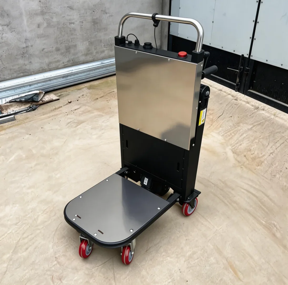 Powered Stair Climber 250kg Powered Hand Truck Stair Climbing Crawler Luggage Trolley Tracking Stair Climbing Trolley
