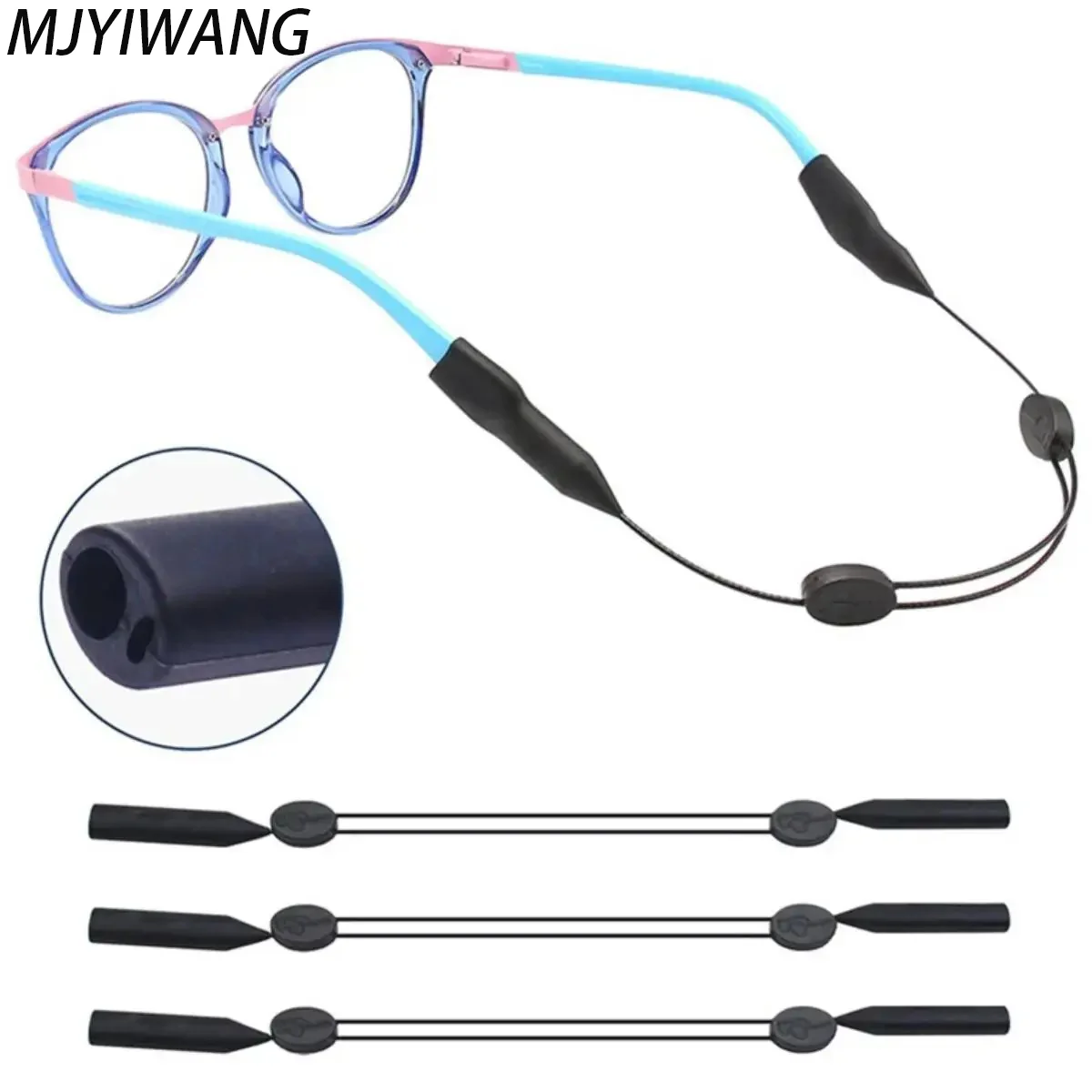 MJYIWANG Anti Slip Elastic Glasses Rope Stretchable Eyeglasses Cord Soft Spectacles Lanyard Running Lasting Sturdy Eyewear Strap