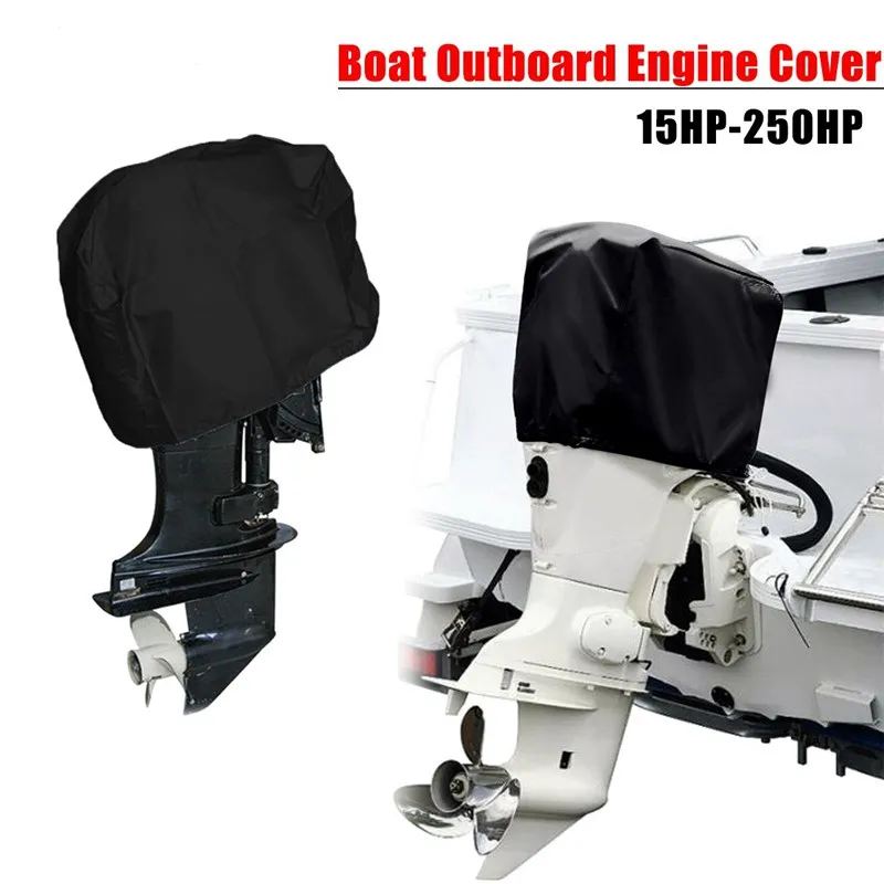 15-250HP Oxford Waterproof Yacht Half Outboard Motor Engine Boat Cover Anti UV Dustproof Cover Marine Engine Protector Canvas