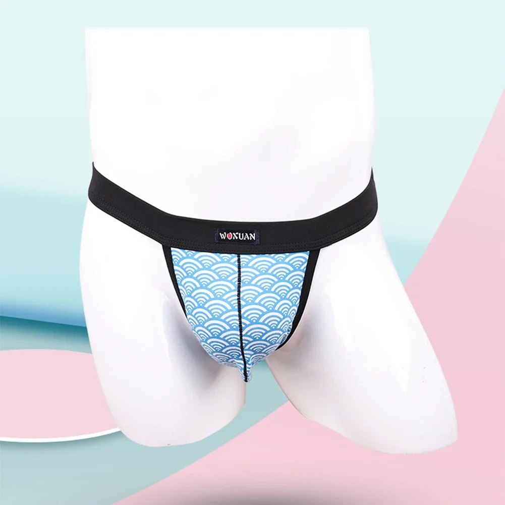 

Men Sexy Lingerie Print Low Waist Panties Bulge Pouch Stretch Briefs Ultra Thin Breathable Underwear Hombre Underpants Jockstrap