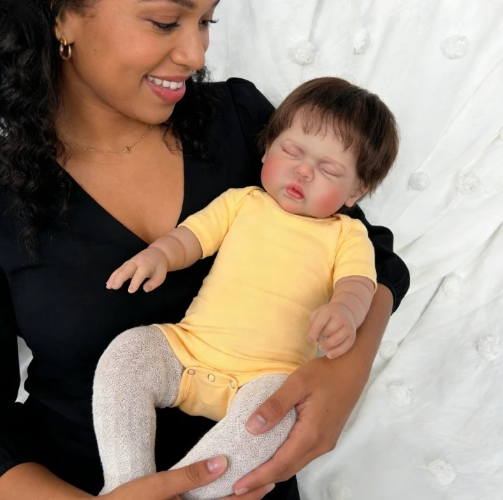 

60CM Reborn Baby Doll Pickle with 3D Painted Skin & Realistic Veins - High Quality Sleeping Newborn Doll for Kids Gift Hot Sale