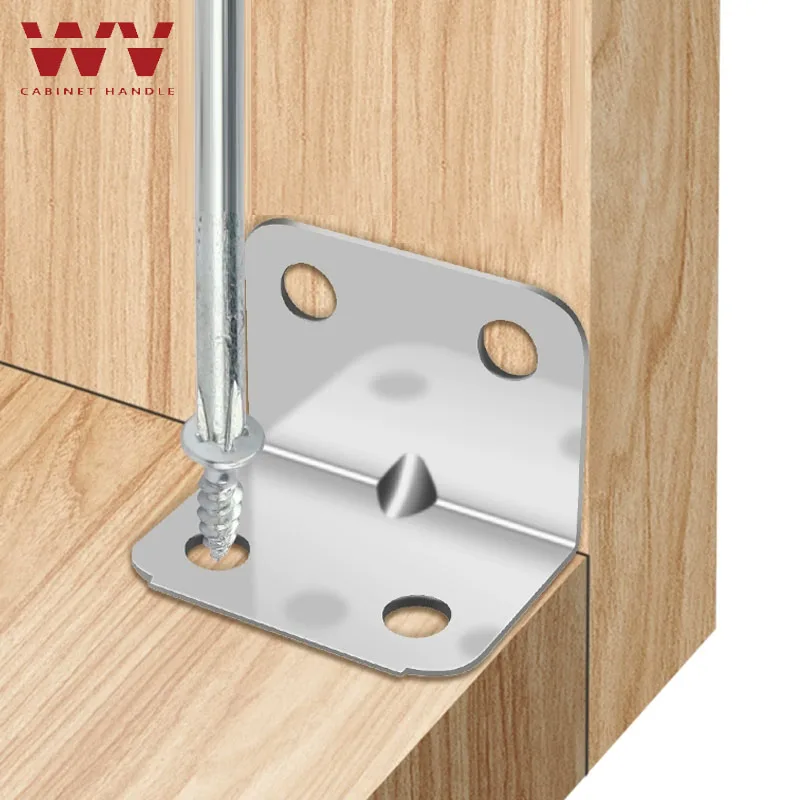 10-50 قطعة الفولاذ المقاوم للصدأ L-شكل رمز الزاوية 90 درجة مغلفة الأثاث لوحة الأجهزة الزاوية اليمنى قوس خزائن صغيرة #3