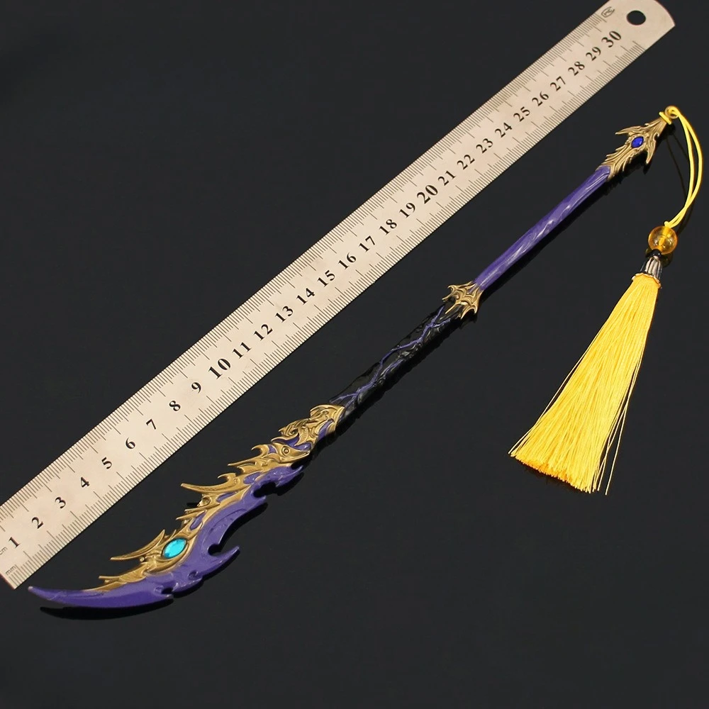 Naraka: periféricos de juego Bladepoint de 30 CM, modelo de arma artesanal de Metal, adornos de espada de escritorio coleccionables, regalos creativos, juguete seguro para niño