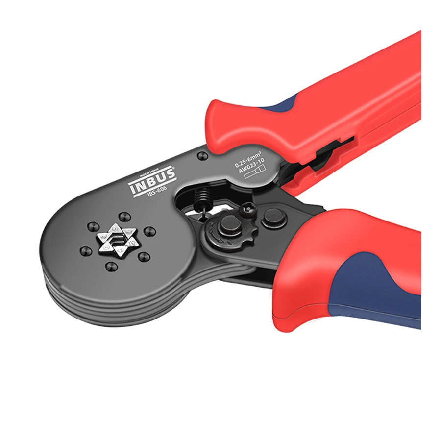 Taiwan INBUS Adjusting Ratchet Crimper Pliers Self-Adjusting Square Wire Crimper Plier for AWG 23-7  NO.IBS-604 Plis|604|606