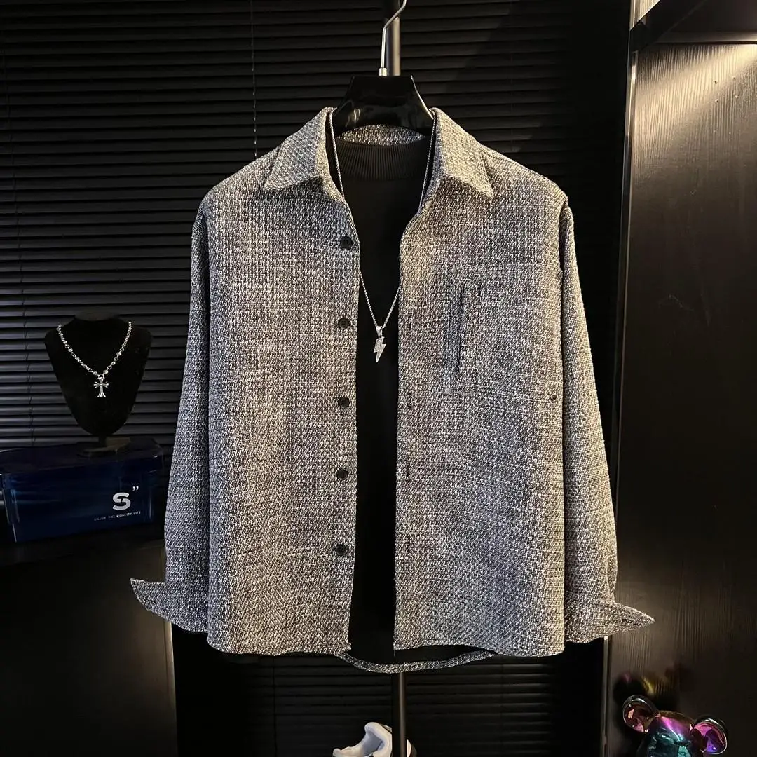 Spring New Men's Luxury Long Sleeve Shirt Stylish Fashionable Versatile Top Quality Breathable Lightweight Casual Shirt