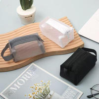 1/2PCS Mesh Cosmetic Pouch Lipstick Storage Bags Coin Purse Headphone Case Organizer Data Cable ID Card Bank Card Storage