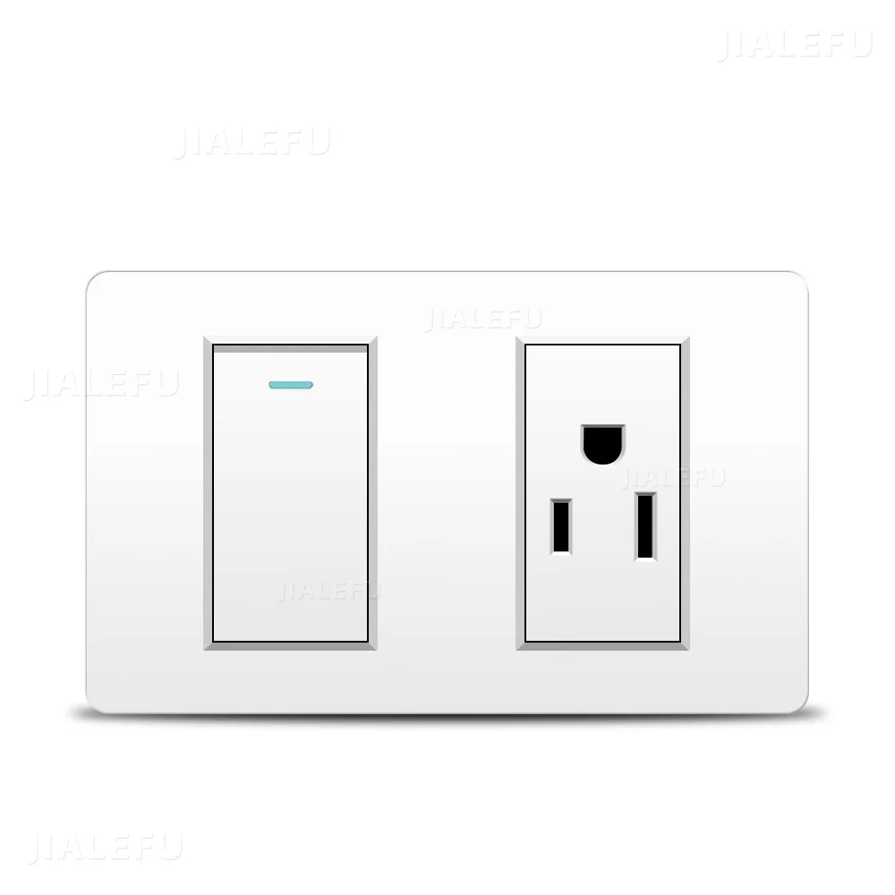PC Fire Two Panel American Standard Socket Blank Switch Socket White, Gray, Black, Gold Four Colors Available