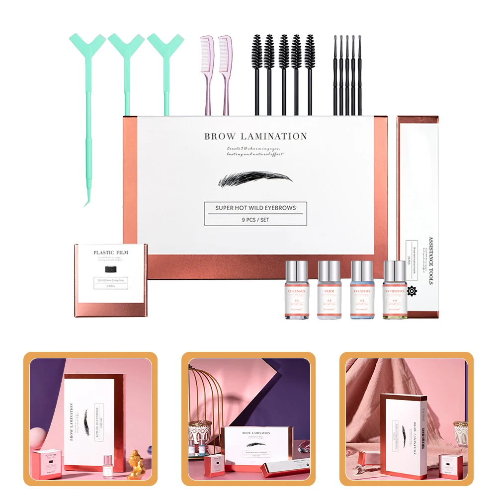 

Eyebrow Lamination Kit Professional Tools Set for Shaping 3D Brows with Serum No Residue Gift Women Makeup Enthusiasts Brow