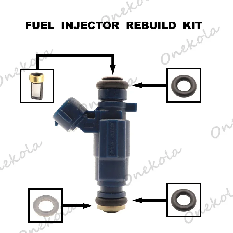 Fuel Injector repair kit Orings Filters for 35310-2B000 For Hyundai i20 i30 & KIA Ceed 1.4L