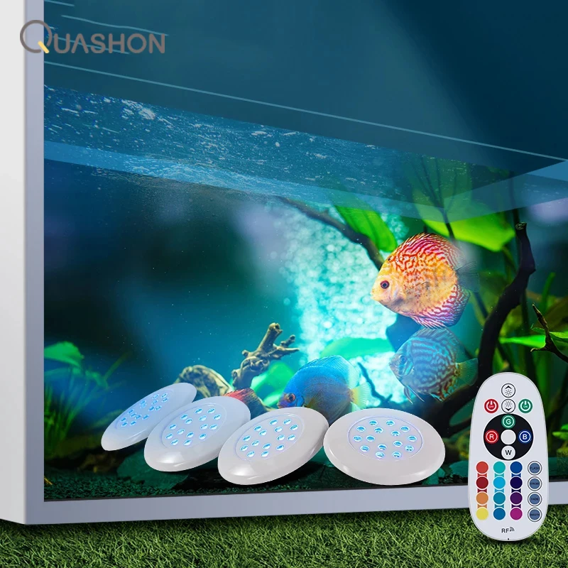 Underwater Spotlight Pool Landscape Light EU/US Plug IP68 Round 95mm 3/6/10w RGB Swimming Bath Spa Lamp Fish Tank Pond Light