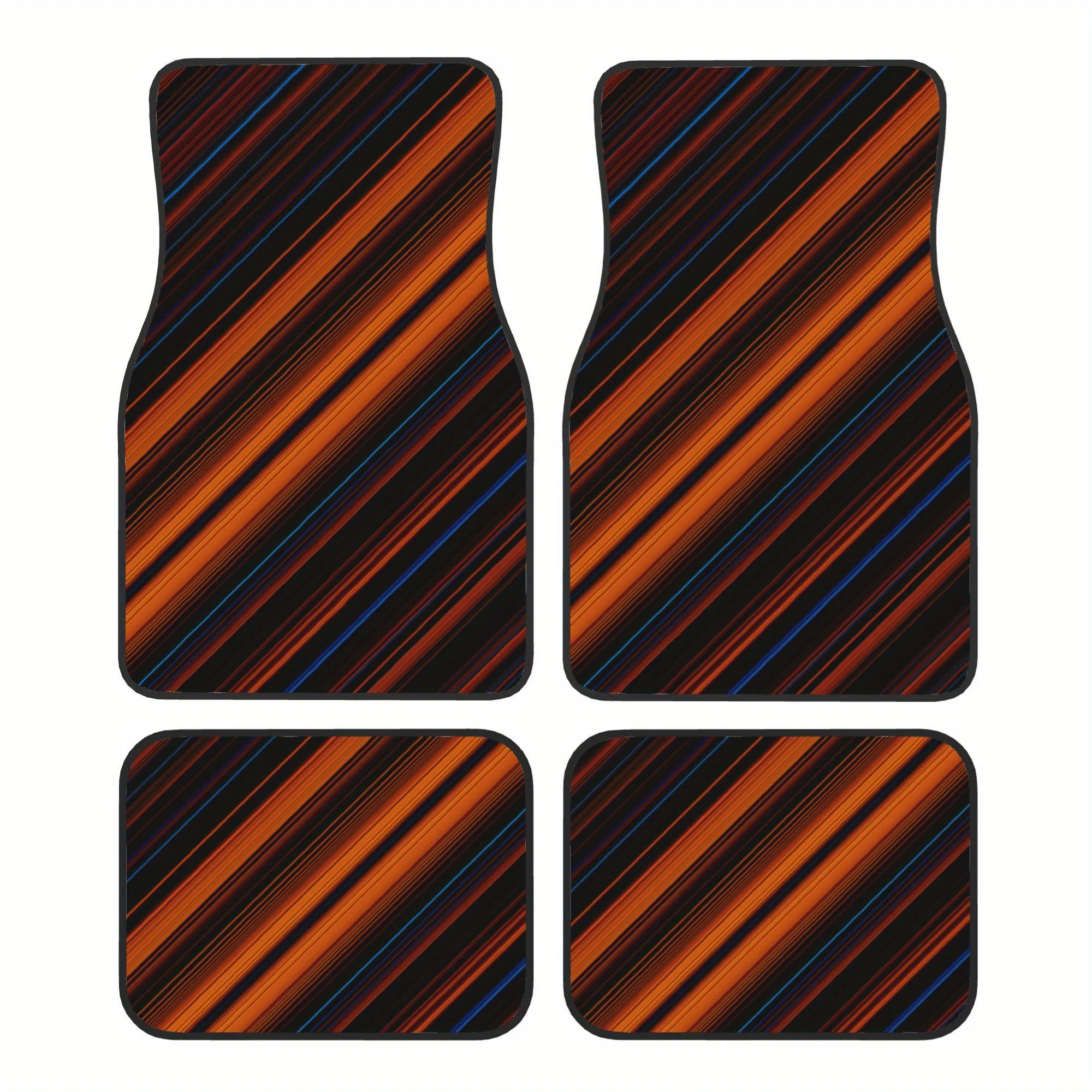 

4pcs Universal SUV Car Mats, Grid Theme Elements, Suitable For All Vehicles Front And Rear Seats, Fashionable And Durable Car Ac