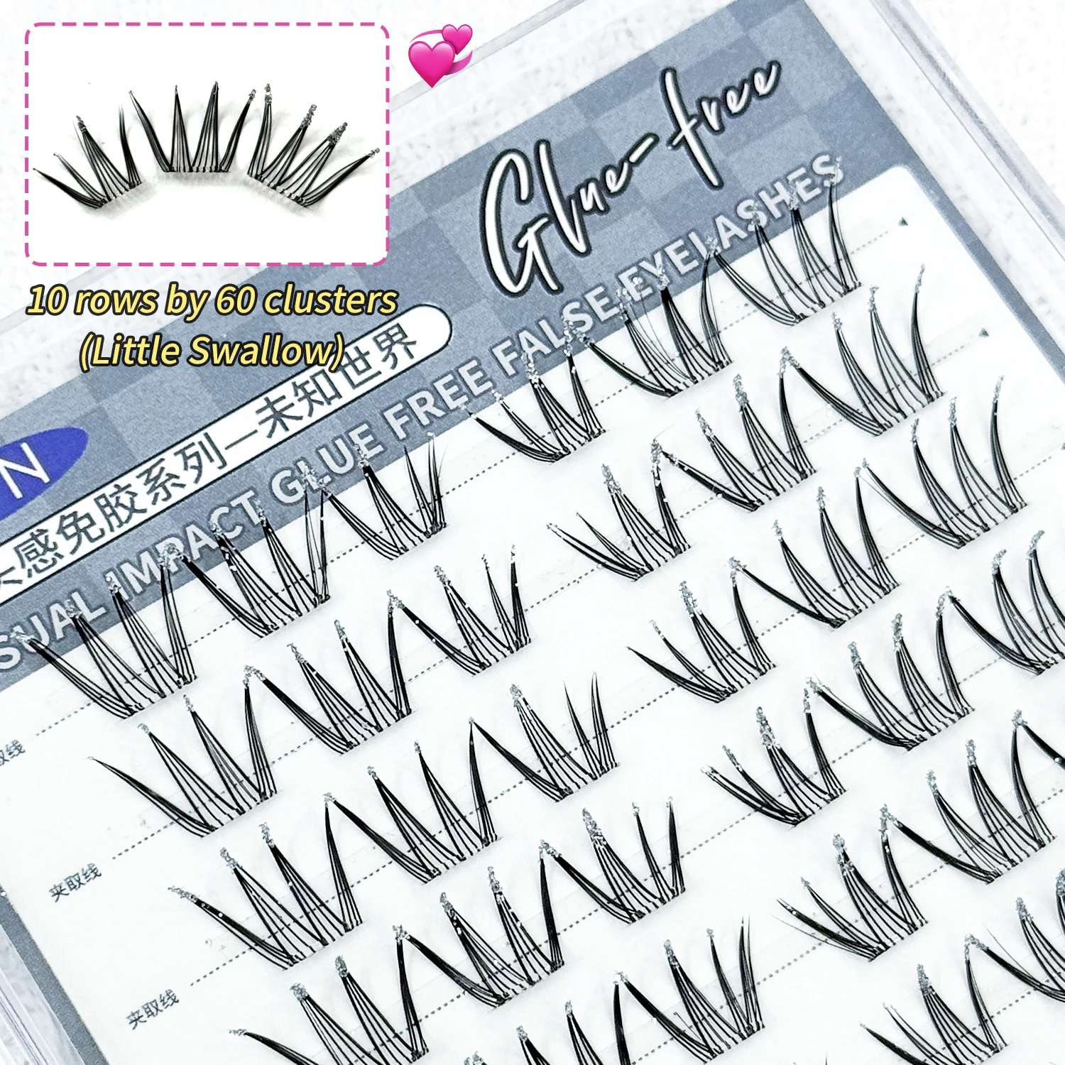 UWN No Glue Lash Clusters 60Pc - Eyelash Extension No 10 评论和价格
