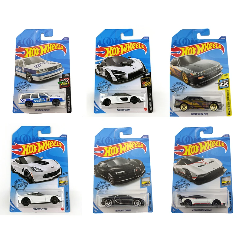 2020 Hot Wheels Cars On Sale NISSAN SILVIA S13 ASTON MARTIN VULCAN 16 BUGATTI 1/64 Metal Diecast Model Collection Toy Vehicles