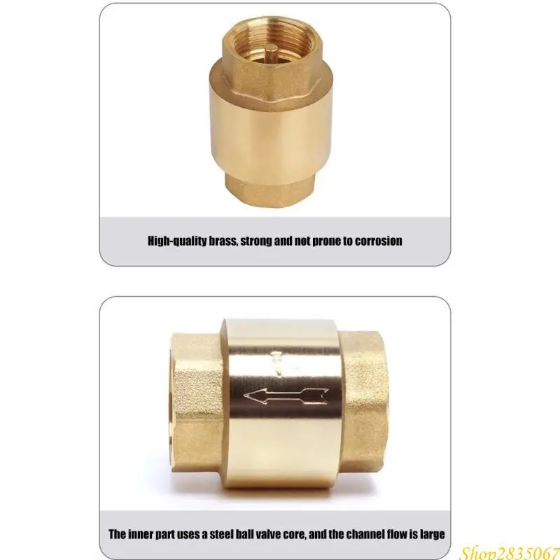 

Линейные пружинные обратные клапаны с латунной резьбой DN20/DN15, запасные обратные клапаны для воды, нержавеющий односторонний