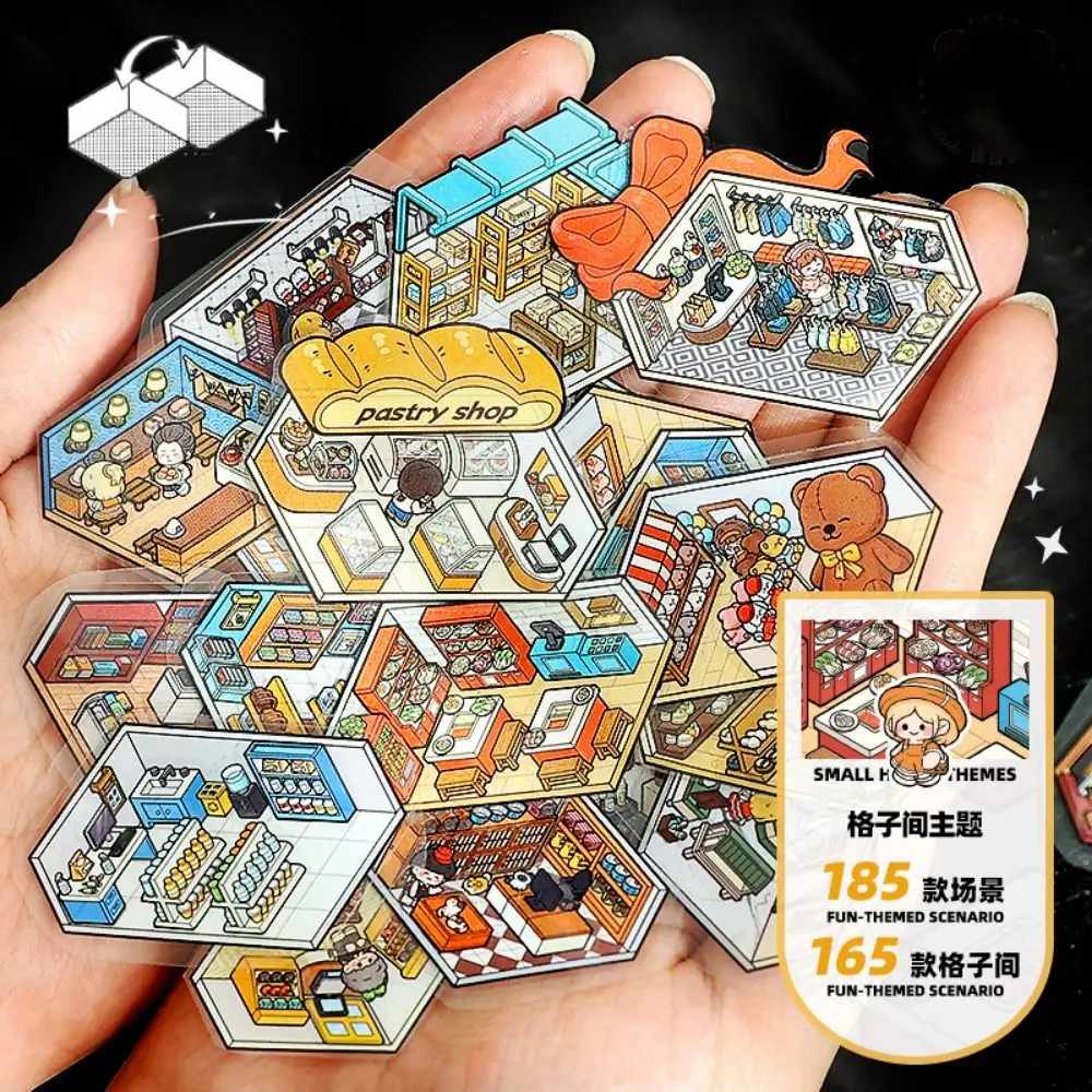 

Plus Size 3D Landscaping Stickers Paper Forest Party Panda's Daily Life DIY Landscape Sticker Waterproof Multi-functional