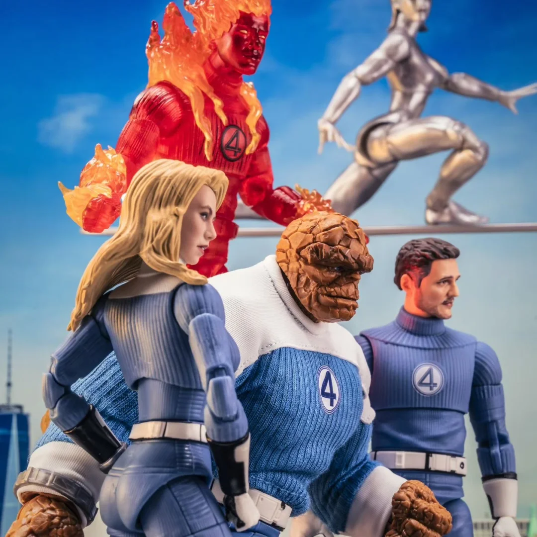 Fantastic Four Shf Anime Handmade clothes Ben Grimm Blue and white team uniform Built In Iron Wire Is Suitable for 1/12 Toy