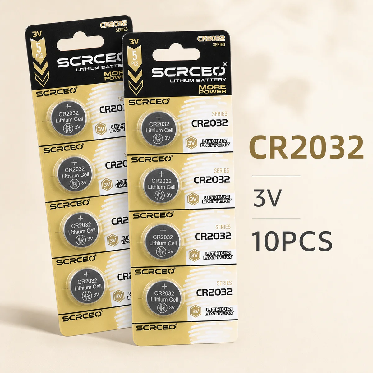 Lithium Coin Cell Battery CR2032 3V 10PCS for AirTag Key Fob Calculator Watch Coin Counter, Long Lasting Button Cell