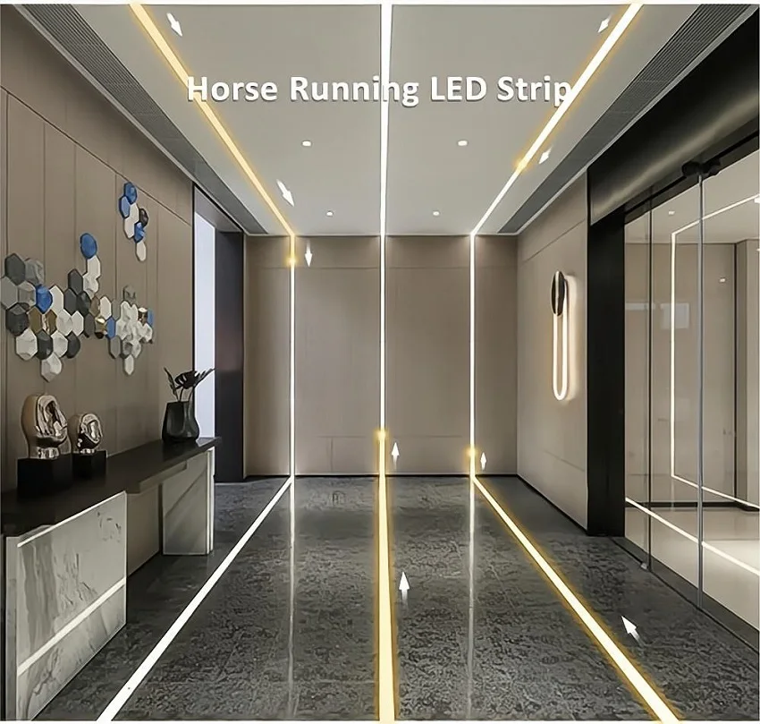 DC24 V  WS2811 Running LED Strip Light Waterproof Flexible Lamp Belt  IP67 Horse Racing Magic Led Strip Light with Backflow