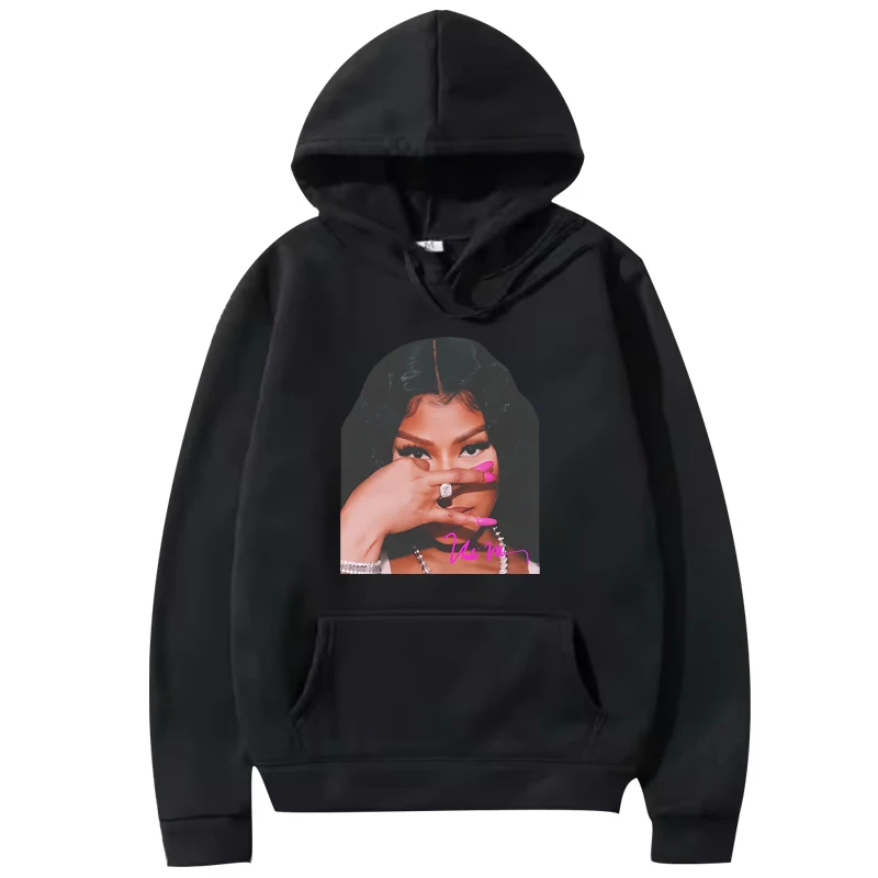 NICKI MINAJ classic PINK Signature graphics hoodie men women vintage Long sleeve Sweatshirt with print oversized  hoodie unisex