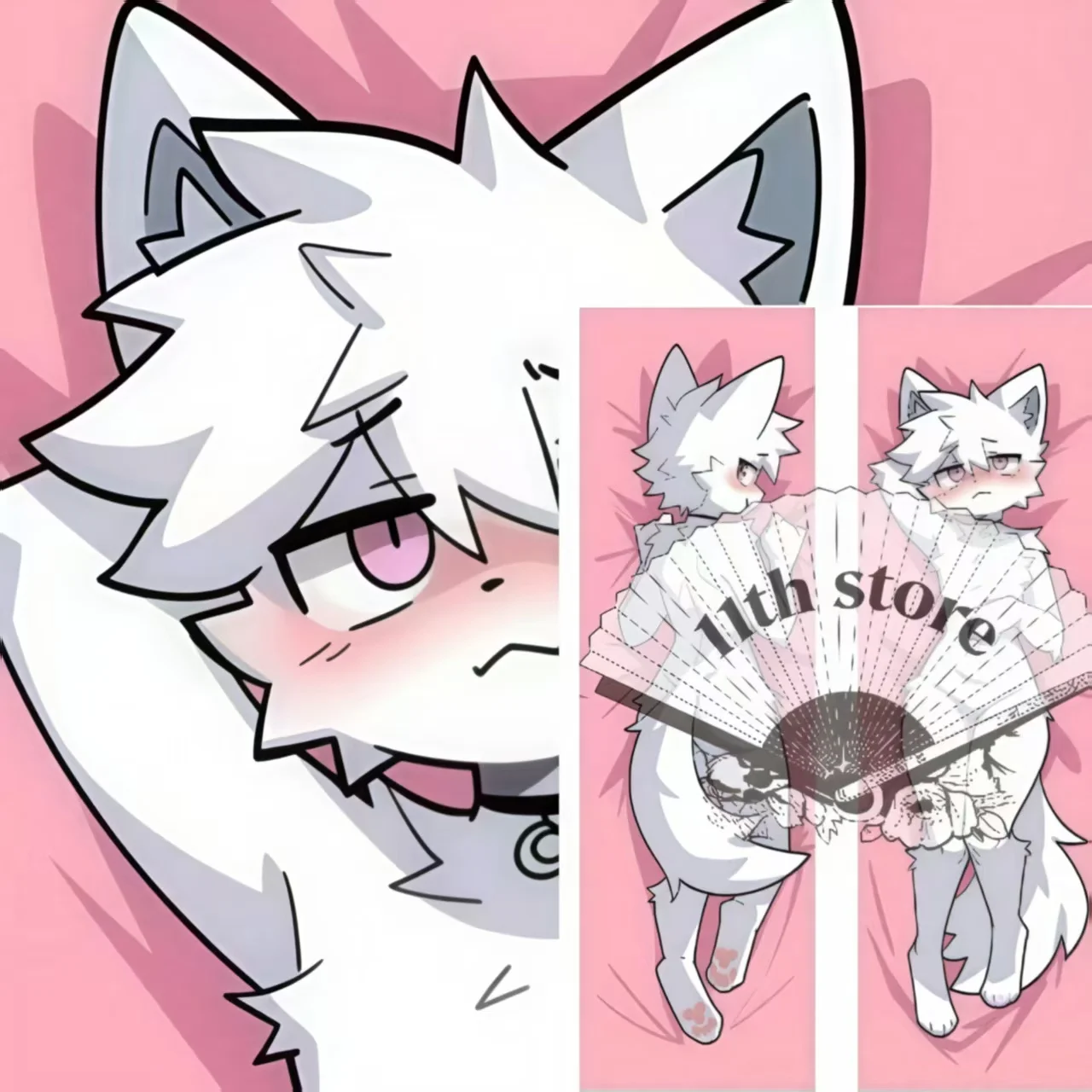 Furry Dakimakura Anime Body Pillowcase Otaku Decor Cushion Case Soft Hentai Hugging Throw Cover for Sofa Bedroom Home Decor Gift