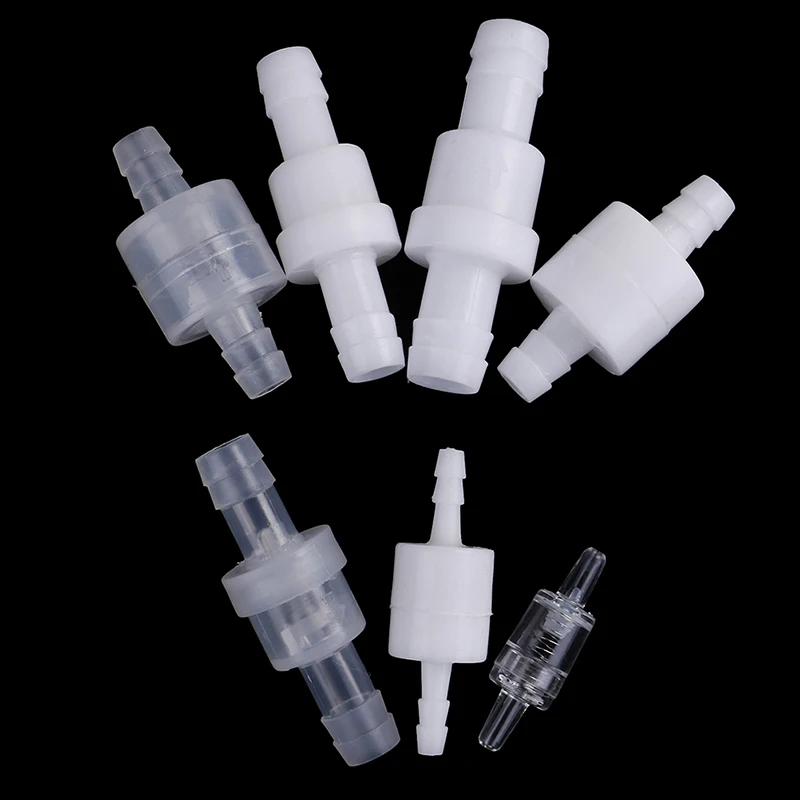 1Pc Plastic One Way Inline Check Valve Gas Air Liquid Water Fluids Valve 4mm / 6mm / 8mm / 12mm Optional White Transparent