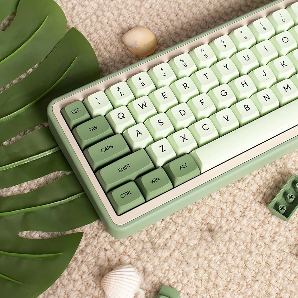 123 Keys Matcha XDA Profile PBT Keycaps Arabic Korean Japanese Russian Thailand Keycap For Mechanical Keyboard custom Key Caps