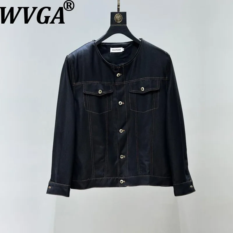 

WVGA Spring Autumn New Men Tide O-Neck Trendy Short Jacket Nicheh Chic Casual Wide-Leg Pants Two-Piece Set Streetwear Ins W16792