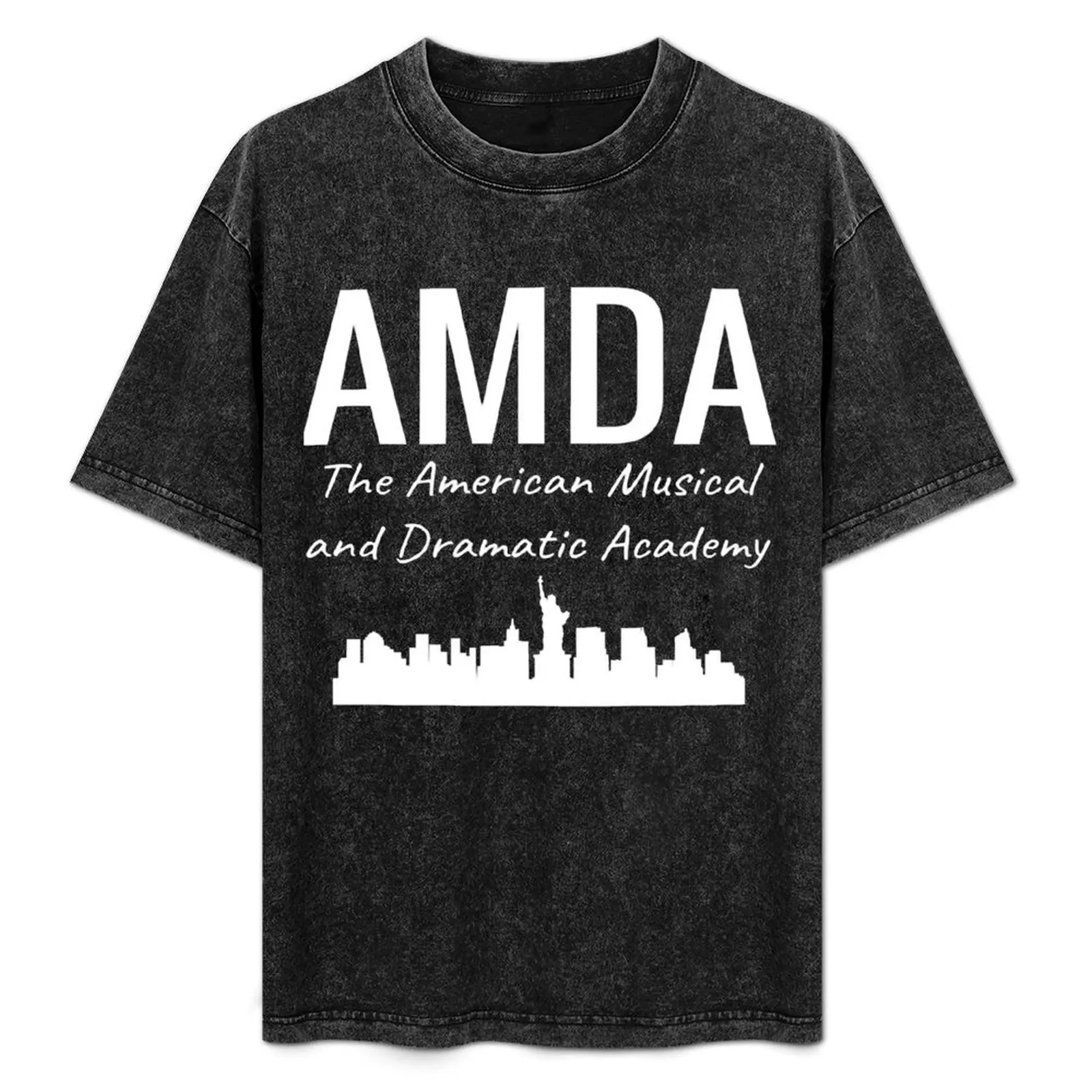 

AMDA NY Skyline (White Font) Classic T-Shirt blue lock Personalized t-shirt clothes for men