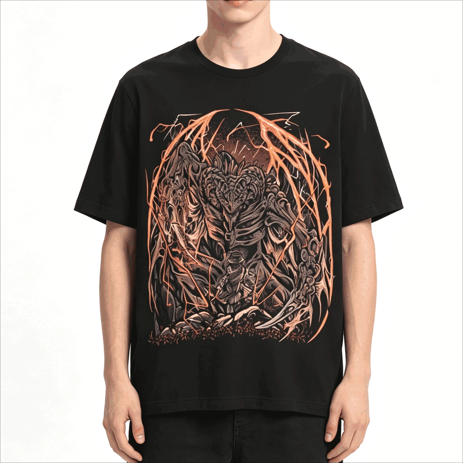 Hot Sale Bloodborne Drippy Souls Vicar Amelia Grim T-shirt Y2K Men Women Harajuku T-shirt Hip Hop Streetwear Oversized T-shirt view 4