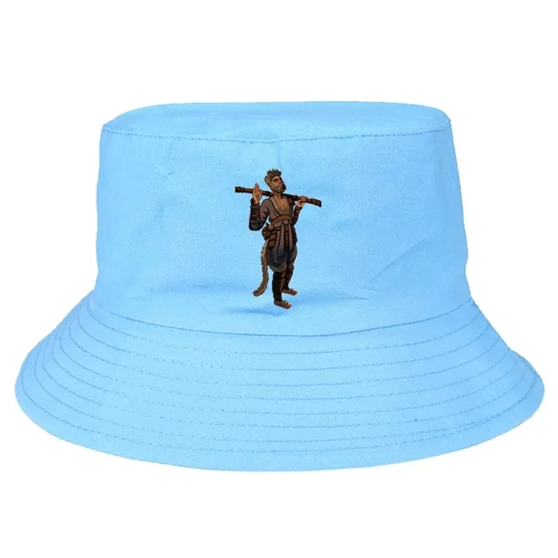 Black Myth Wukong Crimson Raven Bucket Hat Summer Bucket Hat Man Women Unisex Harajuku Outdoor Sunscreen Fishing Hunting Cap