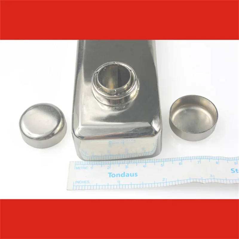 Iodophor alcohol disinfectant cotton ball box dressing change tool box stainless steel double hole through box alcohol lamp