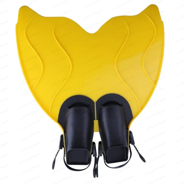 mermaid-flippers-adult-silicone-single-elastic-adjustable-training-professional-single-piece-free-diving-36-to-44-yards