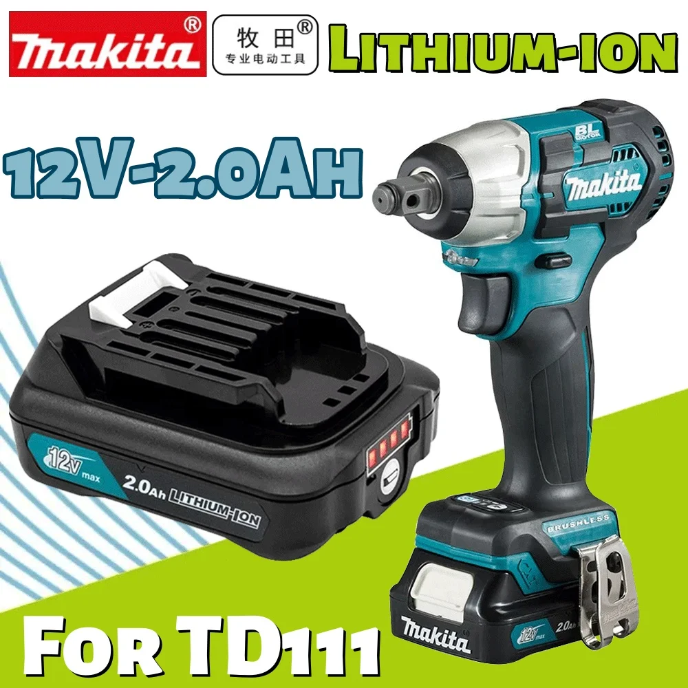 

Аккумулятор Li-ion 12В 10.8В 2000мАч BL1021B BL1020 для электроинструментов Makita BL1016 BL1015 BL104 DF331D