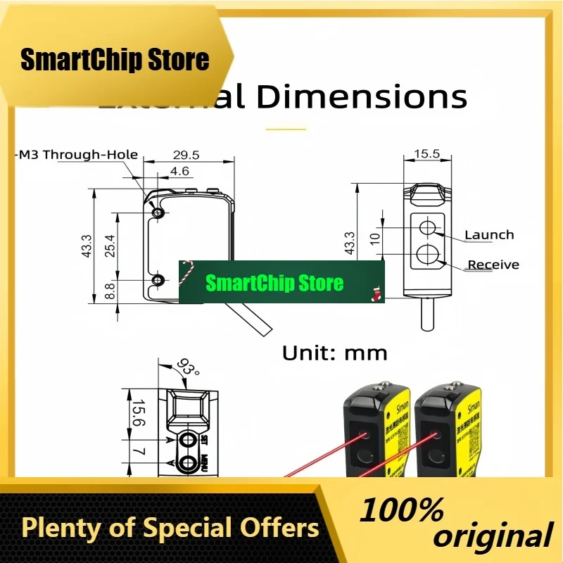 SmCpNew Laser Distance Sensor For Construction Vehicles To Prevent Collisions With Site Personnel And Equipment IP67