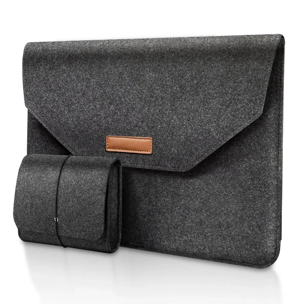 Wool Felt Laptop Bag 11 12 13 15.6 Inch For Macbook HuaWei Xiaomi Laptop Case With Mousepad Or Power Mini-Pack Gift Tablet Case