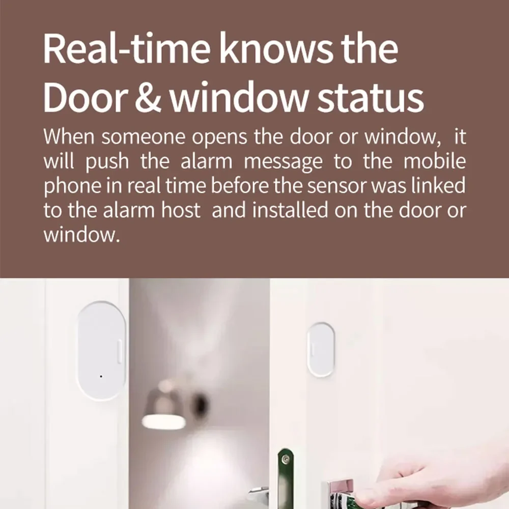 Tuya Zigbee Door Sensor Window Detectors Magnetic Sensor Smart Home Security Protection Remote Monitor From APP
