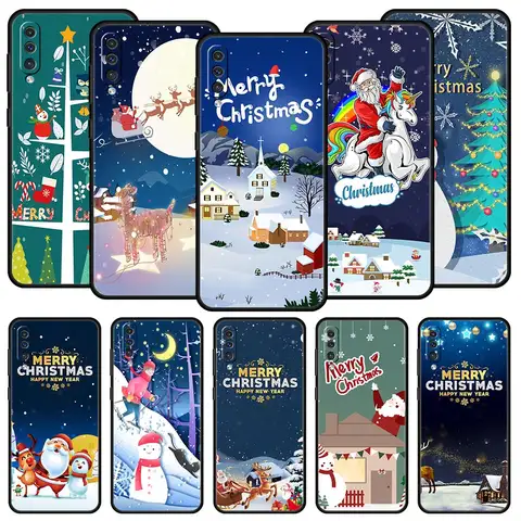 Funda de Navidad de Año Nuevo para Samsung Galaxy A52 A12 A50 A72 A20e A30 A02s A22 4G A32 5G A20s A70 A10s A40 A10 A04s