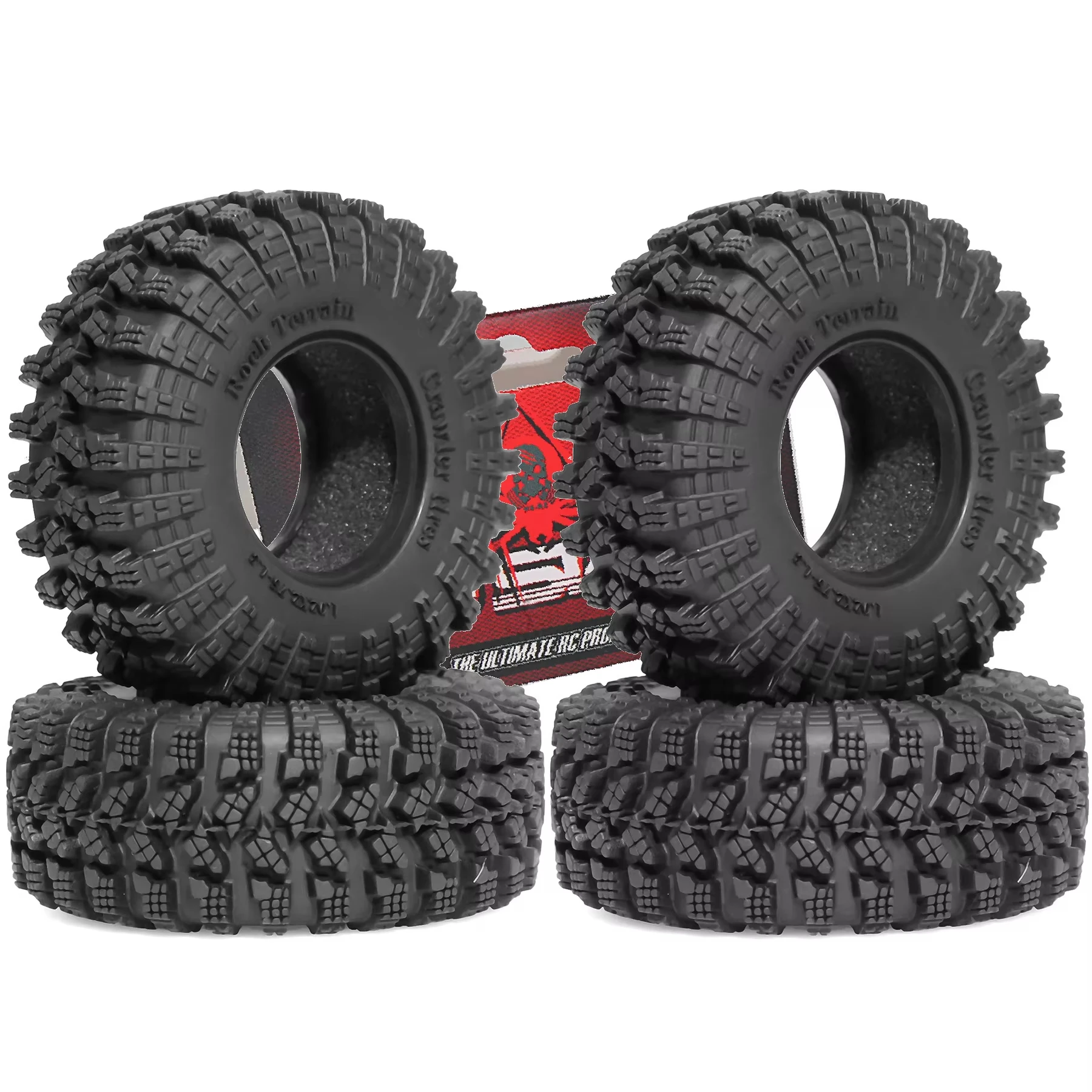 69.85mm Soft Sticky Rubber Tires for Axial SCX24 1/18 Enduro24 RC Crawler Car