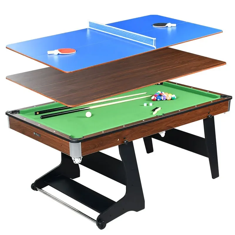 Indoor 6Ft 3 In1 Mini Pool Snooker & Billiard Table MDF Folding Design for Adults & Children Ping Pong & Conferencepromote sales