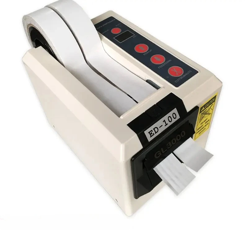 

ED-100 automatic adhesive tape machine dual wheel tape cutting machine can simultaneously cut two types of adhesive tape machine