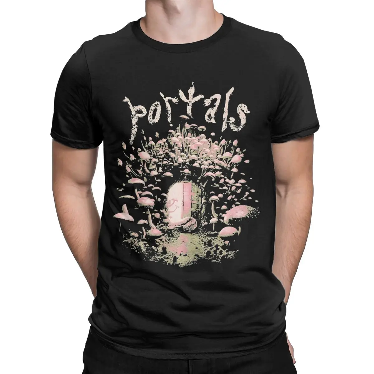 Mushroom Door Melanie Martinez T-Shirt Men Novelty 100% Cotton Tee Shirt Crewneck Short Sleeve T Shirt Graphic Printed Clothes