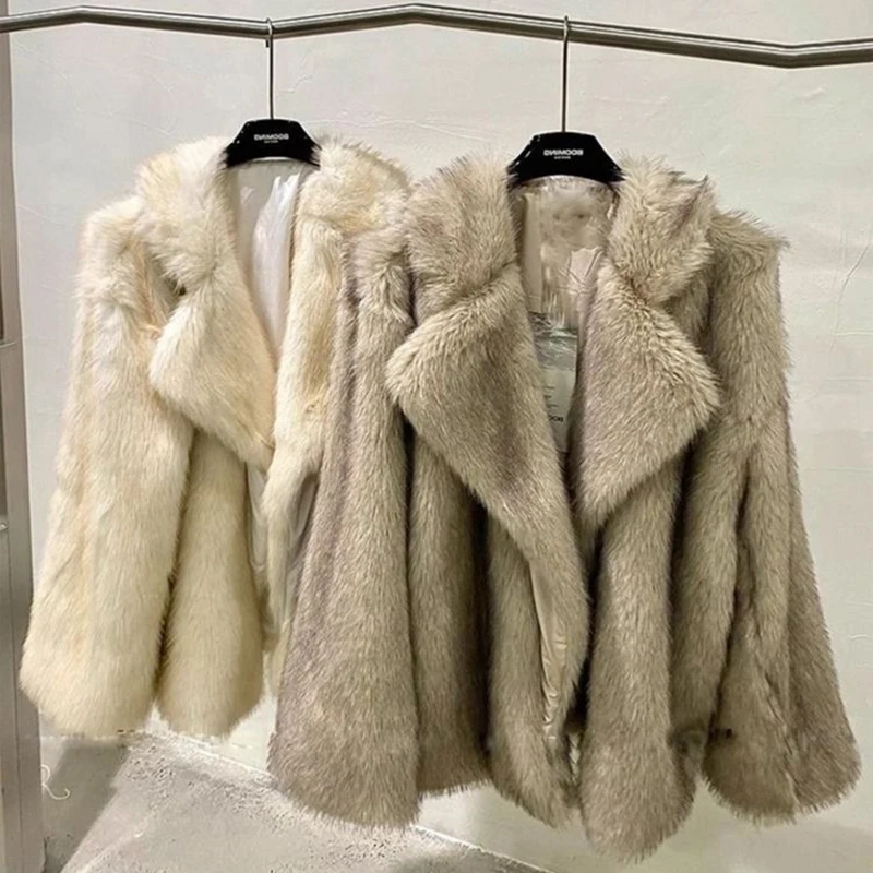 New Autumn and Winter Thickened Imitation Fur Coat Integrated Medium to Long Fur Jacket Friendly Fur Coat for Women