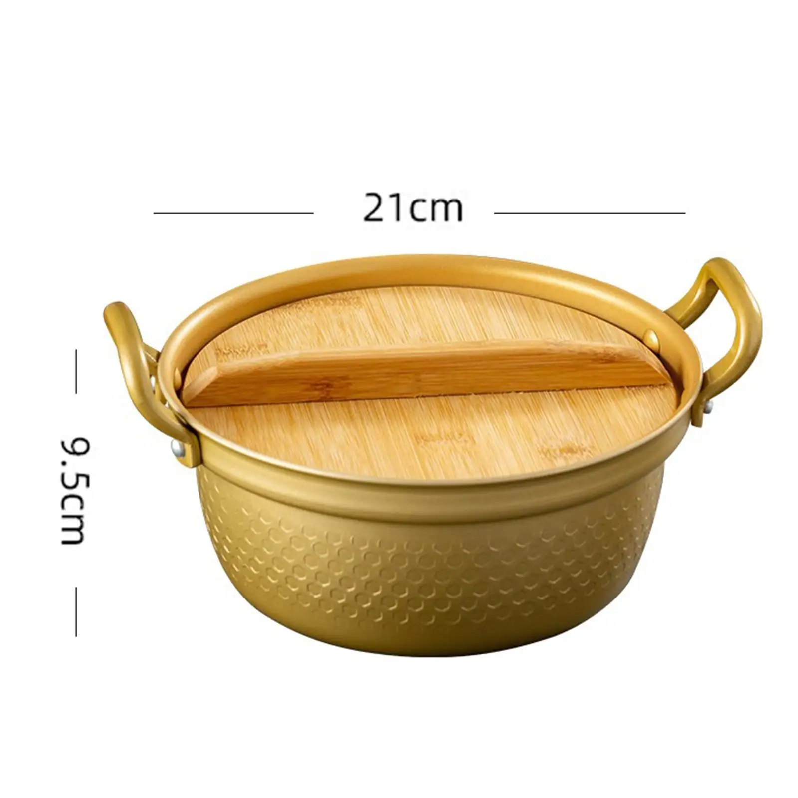 Aluminum Alloy Soup Pot 21cm Stockpot Korean Ramen Noodles Pot for Kitchen Camping